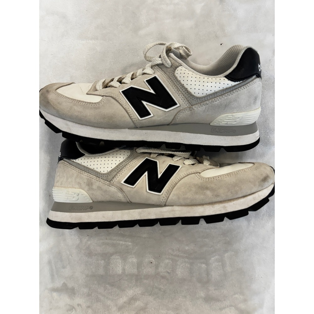 New Balance 574 Core Grey White Black Sneakers ML574DBS Mens 10 Womens 11.5